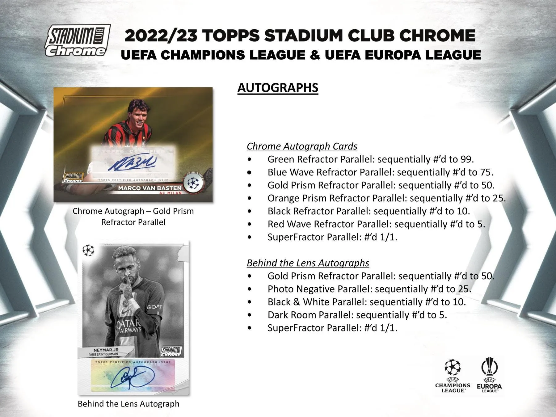 2022-23 Topps Stadium Club Chrome UEFA Club Competitions Soccer Hobby Box