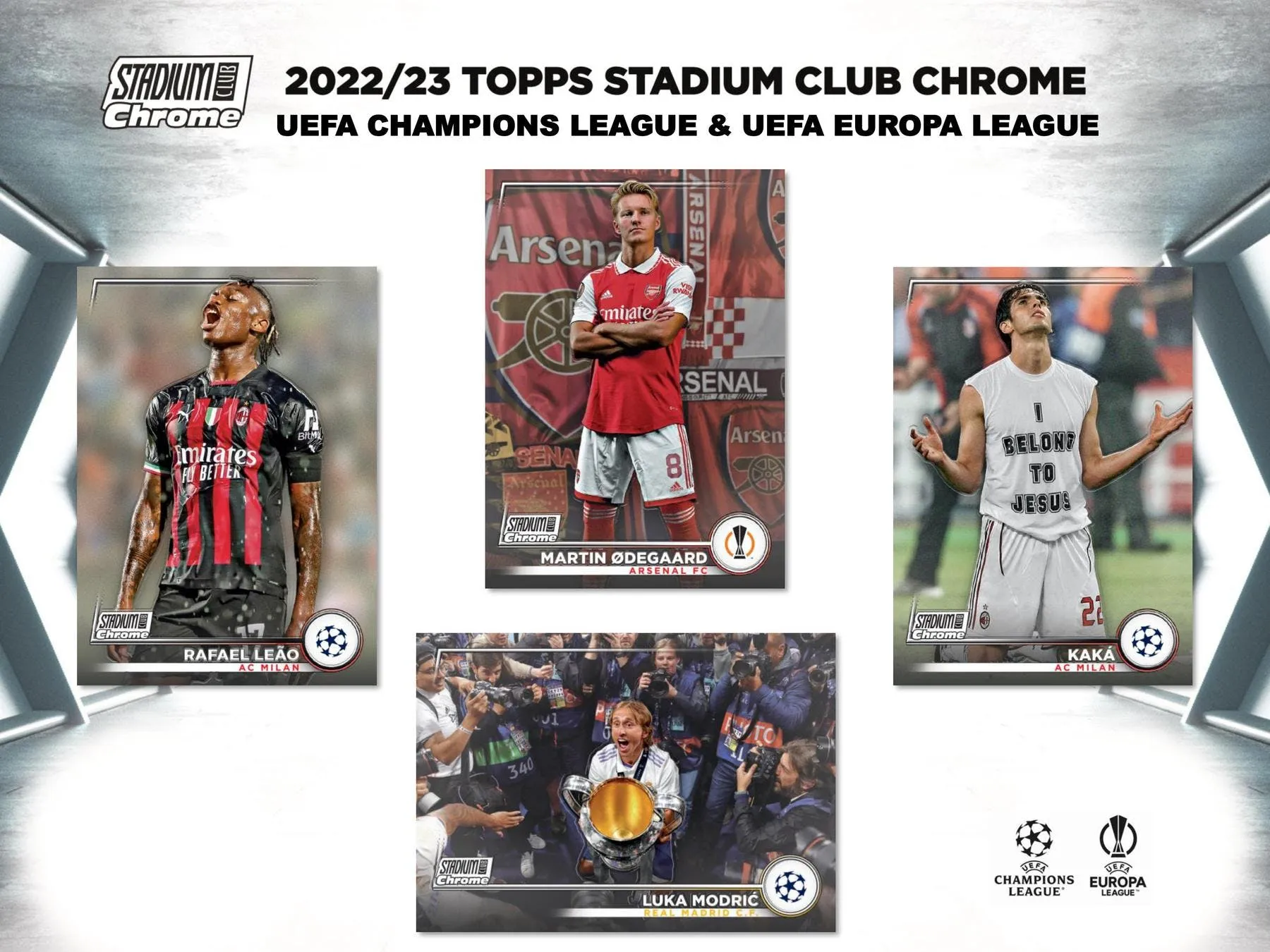 2022-23 Topps Stadium Club Chrome UEFA Club Competitions Soccer Hobby Box