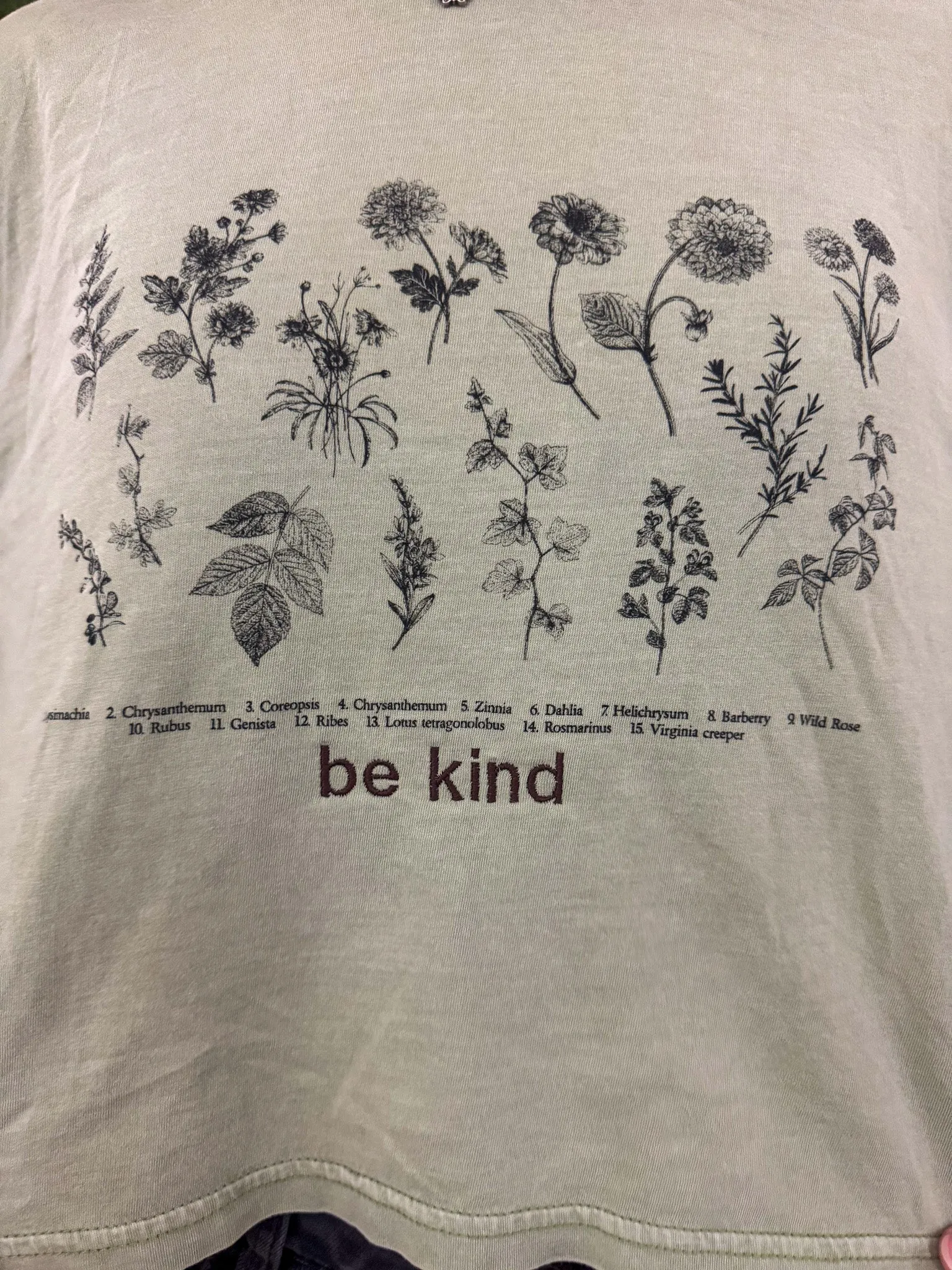 Be Kind Floral Cropped Long Sleeve S