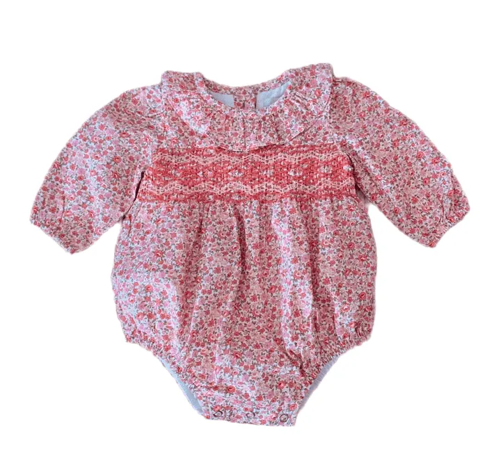 Caroline Smocked Floral Bubble