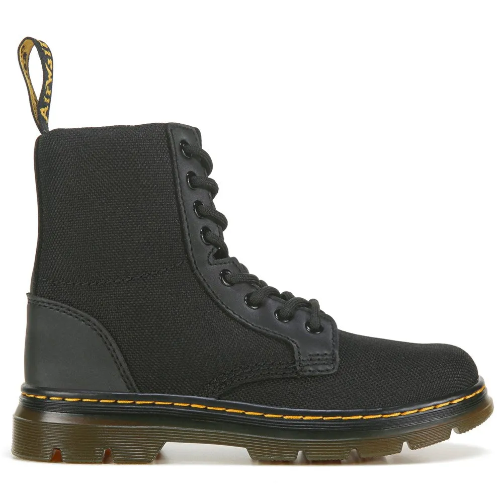 Children's Scallop Lace-Up Boots for Small/Big Children Dr .  Martens black