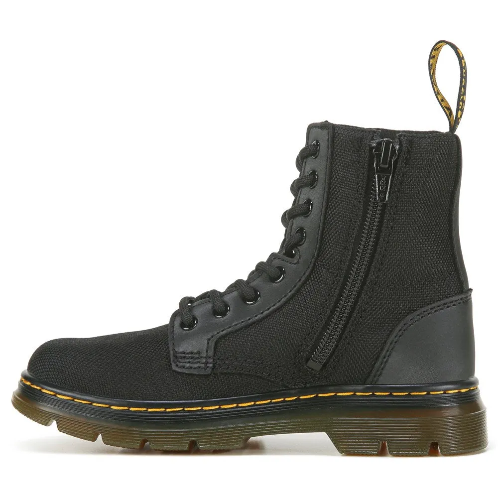 Children's Scallop Lace-Up Boots for Small/Big Children Dr .  Martens black