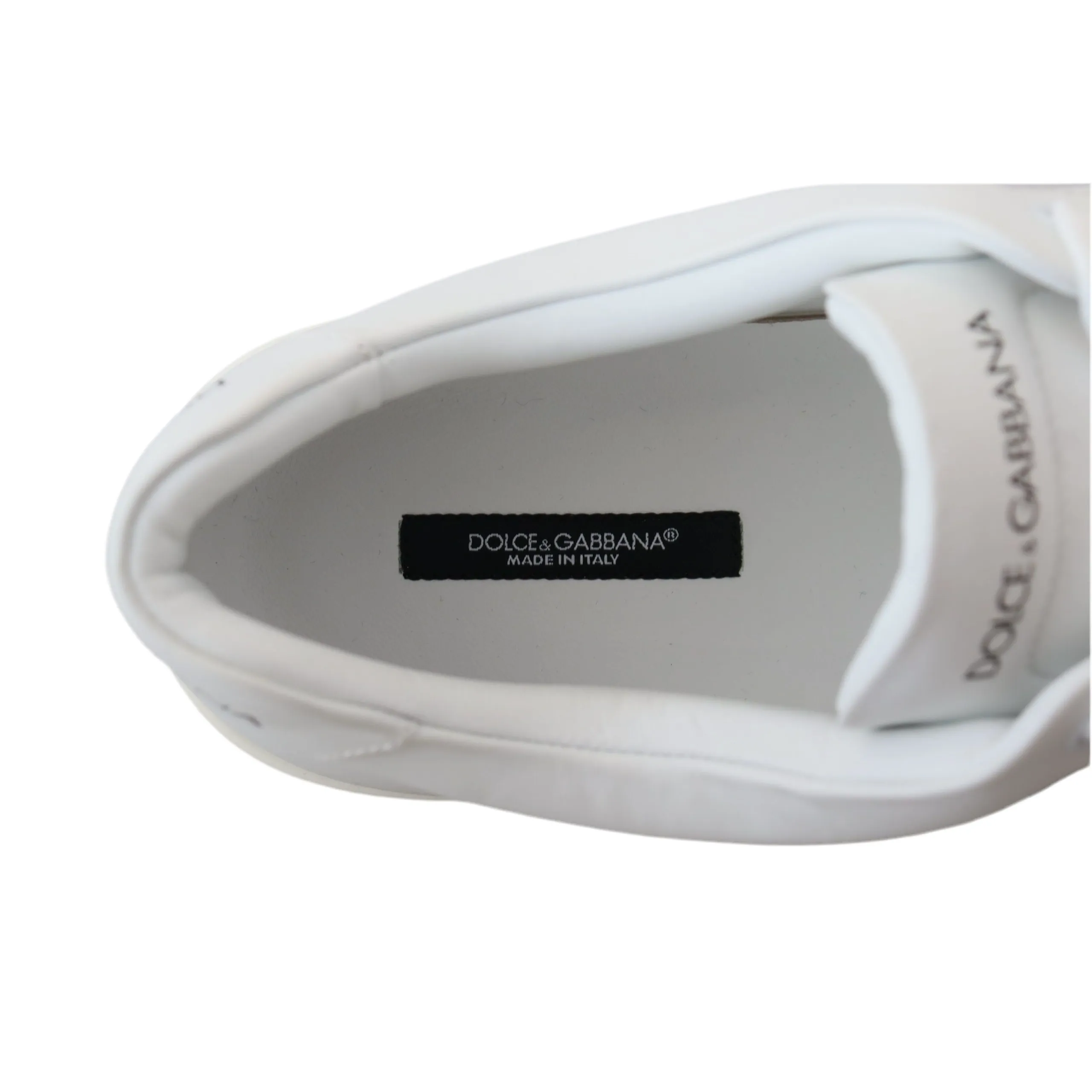 Dolce & Gabbana Elegant White Leather Men's Sneakers