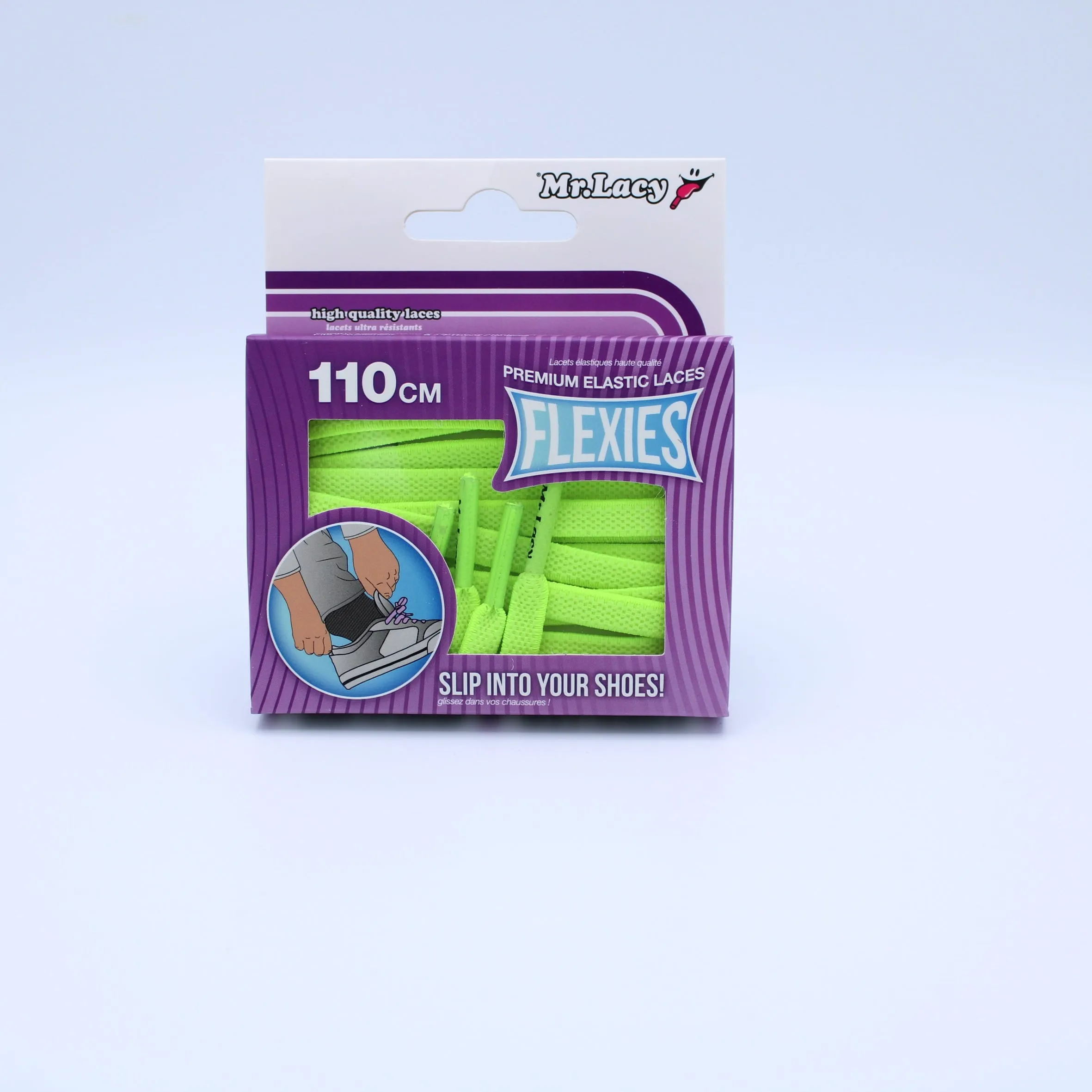 Flexies Shoelaces · Neon Lime Yellow