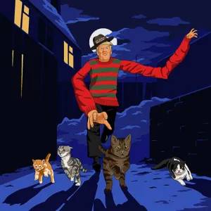 Greeting Card - Jim'll Paint It - Grabby Trump Nightmare on Elm Street Style 040