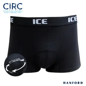 Hanford iCE Men CIRC Aircool Viscose w/ Spandex w/ Mesh Pouch Boxer Briefs - Black (Single Pack)