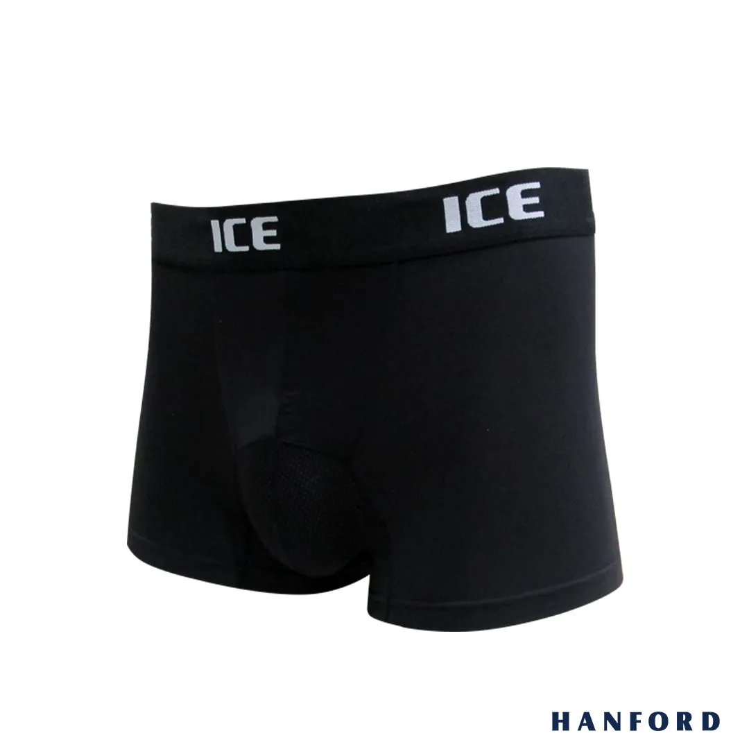 Hanford iCE Men CIRC Aircool Viscose w/ Spandex w/ Mesh Pouch Boxer Briefs - Black (Single Pack)