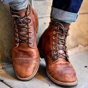 Jaxon | Timeless Brown Lace-Up Boots