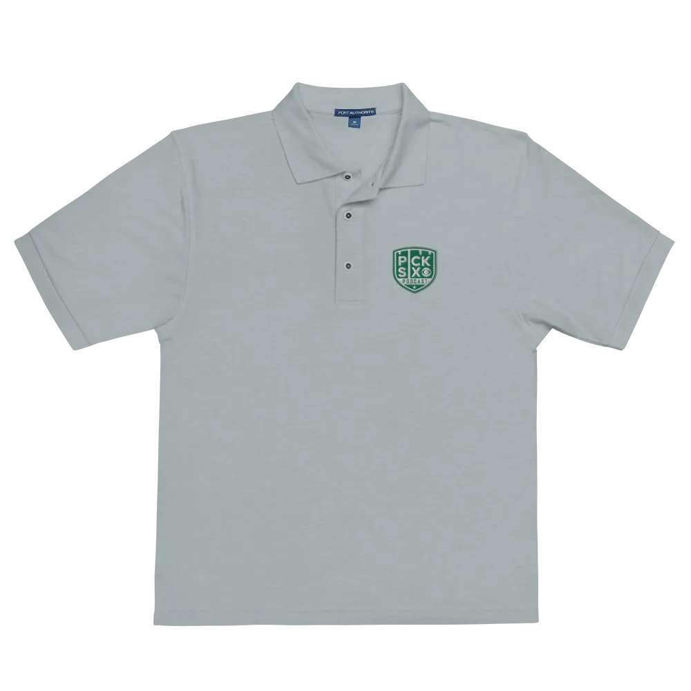 Pick Six Podcast Logo Premium Polo Shirt