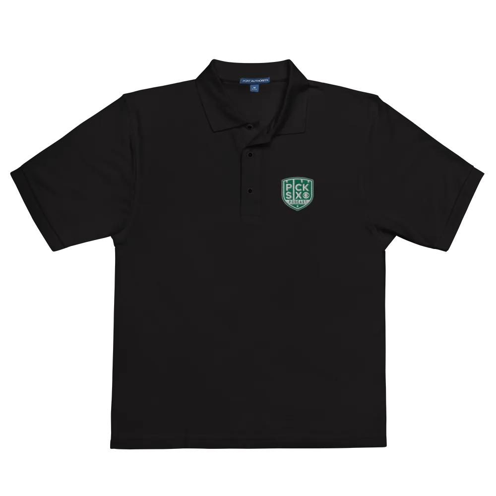 Pick Six Podcast Logo Premium Polo Shirt