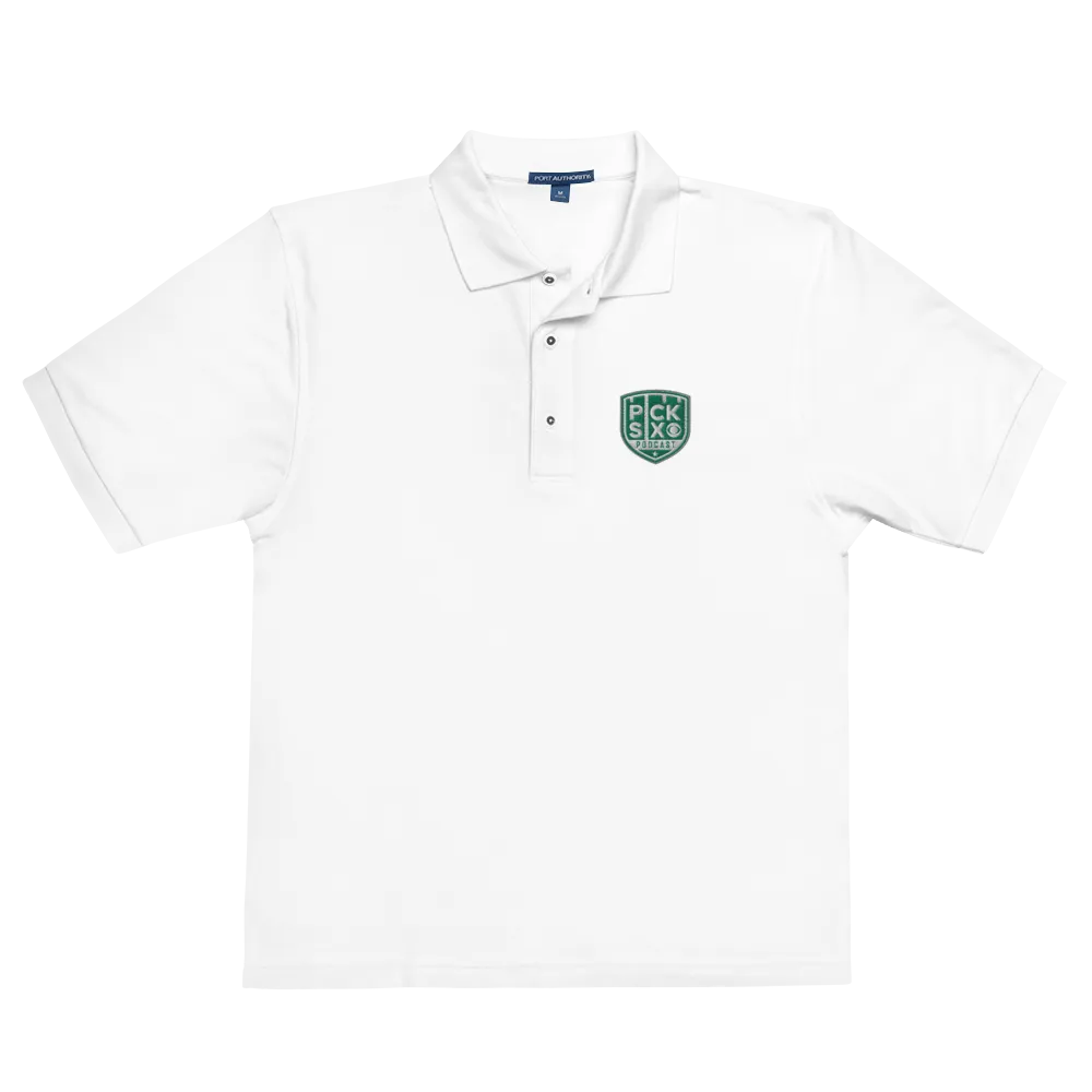 Pick Six Podcast Logo Premium Polo Shirt