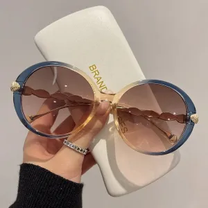 "Spa Day" Women's Glam Round Sunglasses
