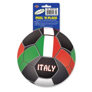 Soccer Party Peel 'N Place Clings - Italy
